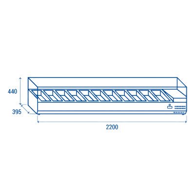 Refrigerated topping unit „Coolhead“ VRX 22/38 (10*GN1/3)