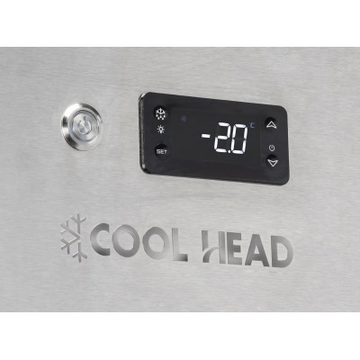 Двухдверный холодильник из нержавеющей стали „Coolhead“ QR 12