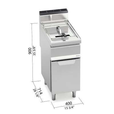 Gas fryer with stove „Berto's“ GL20M (20 L)